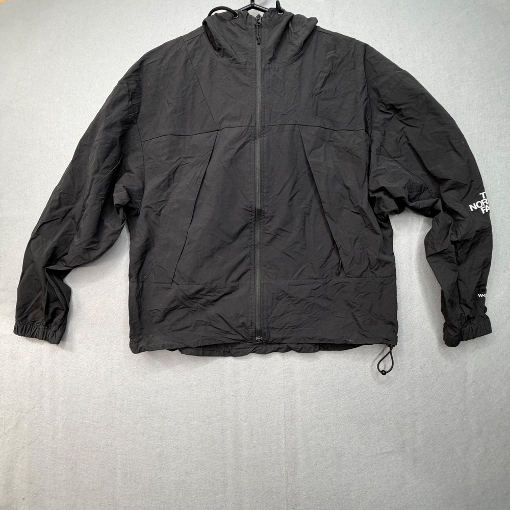 The North Face WindWall Hooded Windbreaker Jacket Black NF0A4AFS Womens M